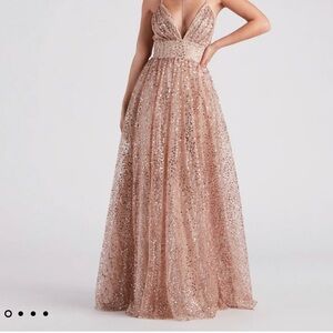 Elegant Sequin Evening Gown